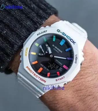 ساعت جی شاک مدل GA-2100 White Rainbow