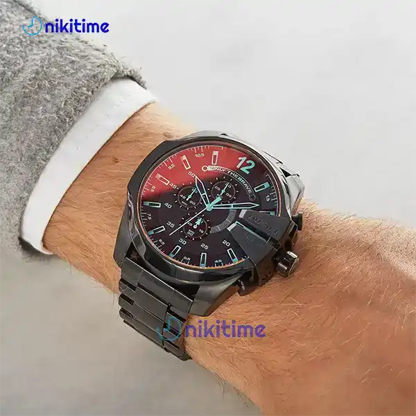 ساعت دیزل شاخدار مشکی کرنوگراف کدDZ321