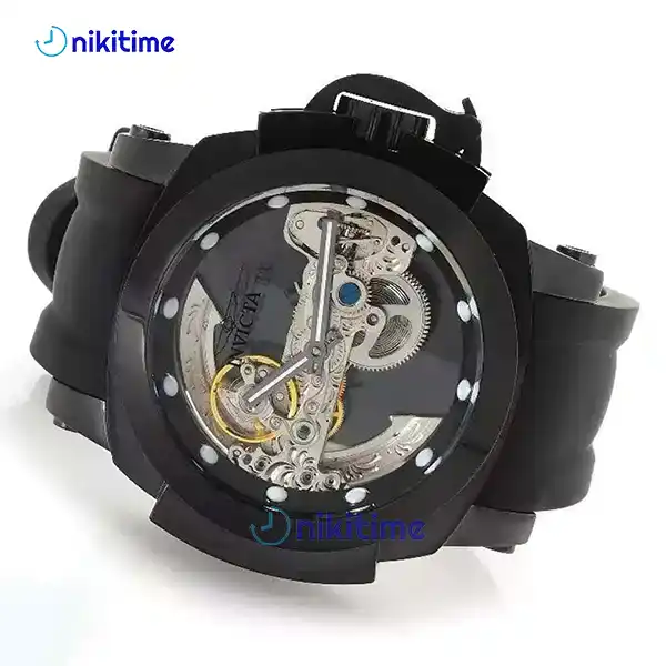 ساعت مچی مردانه اینویکتا گوست تمام مشکی رابر