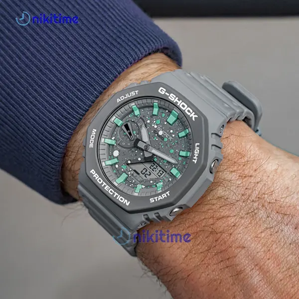 ساعت کاسیو جیشاک GA-2100 Gray Tiffany