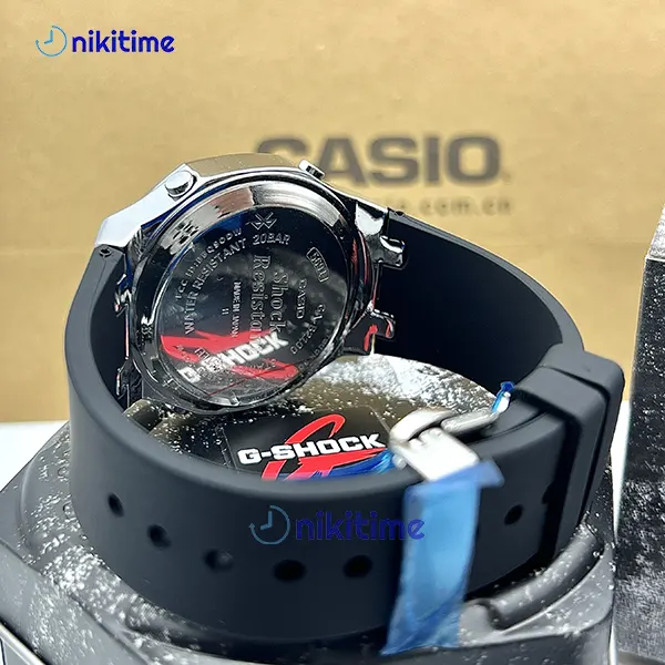 ساعت کاسیو جیشاک سیلور صفحه مشکی GA 2100 custom AP