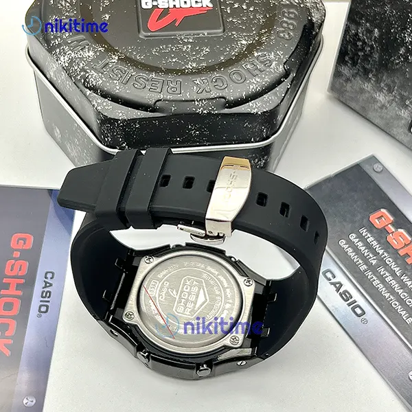 ساعت کاسیو جیشاک مشکی صفحه مشکی GA 2100 custom AP