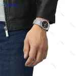 ساعت تیسوت PRX سیلور صفحه مشکی