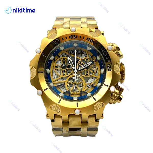 ساعت مچی مردانه اینویکتا ونوم طلایی آبی مدل Invicta Venom Relogio